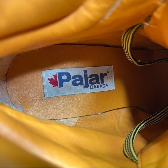 PAJAR Tan Camel Suede Lace-up Workboot Style Wedge Sneaker Buckle Booties Boots - Picture 11 of 13